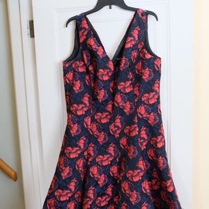 Long Tall Sally V-neck Brocade Dress